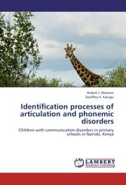 Cover von Identification processes of articulation and phonemic disorders