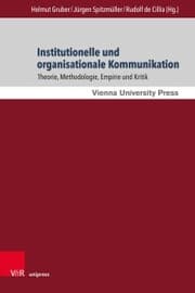 Cover von Institutionelle und organisationale Kommunikation