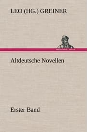 Cover von Altdeutsche Novellen - Erster Band