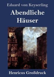 Cover von Abendliche Häuser (Großdruck)