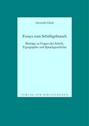 Cover von Essays zum Schriftgebrauch