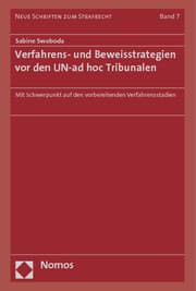 Cover von Verfahrens- und Beweisstrategien vor den UN-ad hoc Tribunalen
