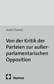 Cover von Von der Kritik der Parteien zur außerparlamentarischen Opposition