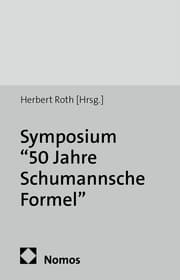 Cover von Symposium '50 Jahre Schumannsche Formel'