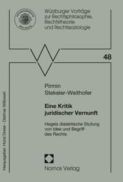 Cover von Eine Kritik juridischer Vernunft
