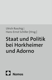 Cover von Staat und Politik bei Horkheimer und Adorno