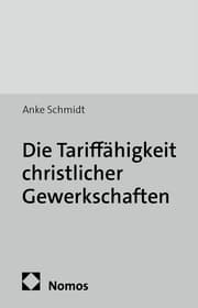 Cover von Die Tariffähigkeit christlicher Gewerkschaften