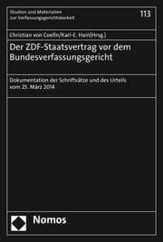 Cover von Der ZDF-Staatsvertrag vor dem Bundesverfassungsgericht