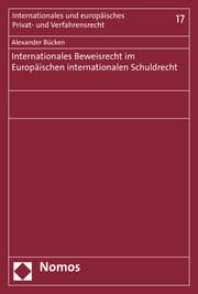 Cover von Internationales Beweisrecht im Europäischen internationalen Schuldrecht