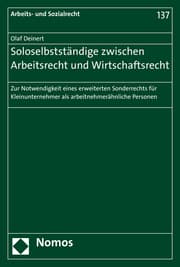 Cover von Soloselbstständige zwischen Arbeitsrecht und Wirtschaftsrecht