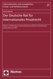 Cover von Der Deutsche Rat für Internationales Privatrecht
