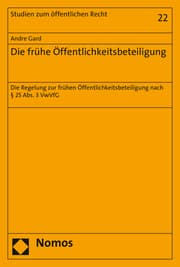 Cover von Die frühe Öffentlichkeitsbeteiligung