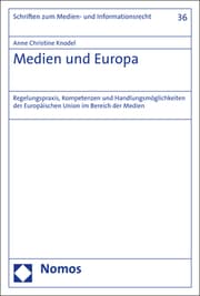 Cover von Medien und Europa