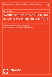 Cover von Wettbewerbsrechtliche Probleme kooperativer Energiebeschaffung
