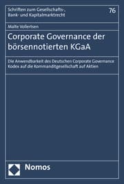 Cover von Corporate Governance der börsennotierten KGaA