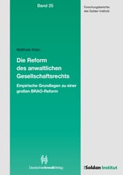 Cover von Die Reform des anwaltlichen Gesellschaftsrechts