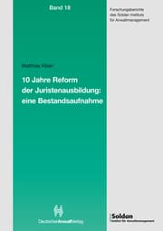 Cover von Juristenausbildung