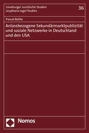 Cover von Anlassbezogene Sekundärmarktpublizität und soziale Netzwerke in Deutschland und den USA
