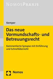 Cover von Das neue Vormundschafts- und Betreuungsrecht