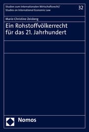 Cover von Ein Rohstoffvölkerrecht für das 21. Jahrhundert