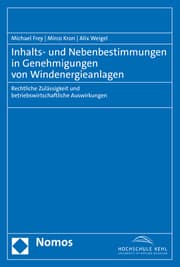 Cover von Inhalts- und Nebenbestimmungen in Genehmigungen von Windenergieanlagen