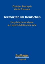 Cover von Textsorten im Deutschen