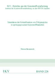 Cover von Simulation der Kristallisation von Polypropylen in spritzgegossenen Kunststoffbauteilen
