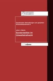 Cover von Sonderdelikte im Umweltstrafrecht