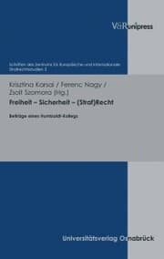 Cover von Freiheit - Sicherheit - (Straf)Recht