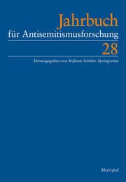 Cover von Jahrbuch fur Antisemitismusforschung 28 (2019)