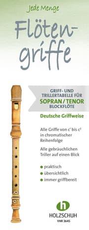 Cover von Jede Menge Flötengriffe - Sopran- und Tenorblockflöte (Deutsche Griffweise)