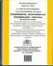 Cover von DürckheimRegister® Paket-STEUERGESETZE-RILI-ERLASSE: 600 DürckheimRegister® mit STICHWORTEN + 600 FOLIEN