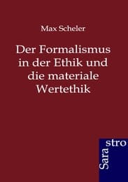 Cover von Der Formalismus in der Ethik und die materiale Wertethik