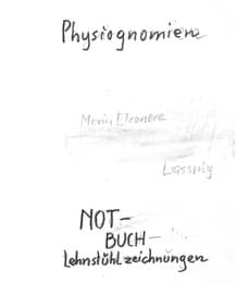 Cover von Maria Lassnig. Lehnstuhlzeichnungen. Physionomien