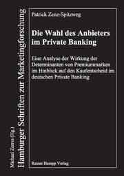 Cover von Die Wahl des Anbieters im Private Banking