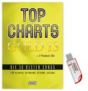 Cover von Top Charts Gold 13 (mit 2 CDs + Midifiles, USB-Stick)