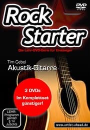 Cover von Rockstarter Vol. 1-3 - Akustikgitarre (3 DVDs)