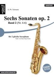 Cover von Sechs Sonaten op. 2 - Band 2 (Nr. 4-6) - für zwei gleiche Saxophone - von Georg Philipp Telemann