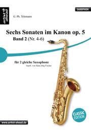Cover von Sechs Sonaten im Kanon op. 5 - Band 2 (Nr. 4-6) - für zwei gleiche Saxophone - von Georg Philipp Telemann