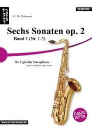 Cover von Sechs Sonaten op. 2 - Band 1 (Nr. 1-3) - für zwei gleiche Saxophone - von Georg Philipp Telemann