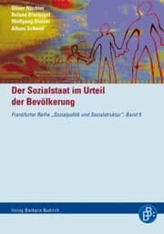 Cover von Der Sozialstaat im Urteil der Bevölkerung