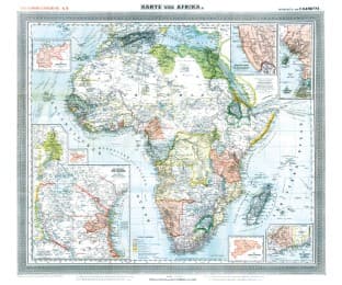 Cover von General-Karte von AFRIKA, 1890 [gerollt]