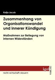 Cover von Zusammenhang von Organisationswandel und innerer Kündigung