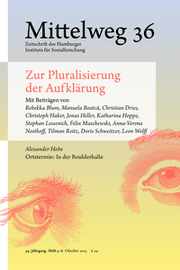 Cover von Zur Pluralisierung der Aufklärung