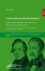 Cover von Liederzyklus als Künstlerdenkmal