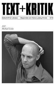 Cover von TEXT + KRITIK 222 - Michael Lentz