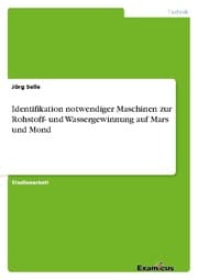 Cover von Identifikation notwendiger Maschinen zur Rohstoff- und Wassergewinnung auf Mars und Mond