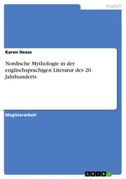 Cover von Nordische Mythologie in der englischsprachigen Literatur des 20. Jahrhunderts