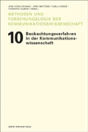Cover von Beobachtungsverfahren in der Kommunikationswissenschaft