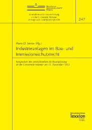 Cover von Industrieanlagen im Bau- und Immissionsschutzrecht
